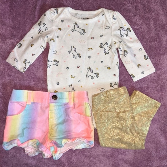 Jumping Beans Garanimals Mythical Unicorn Bundle 3-6 Months - Picture 1 of 13